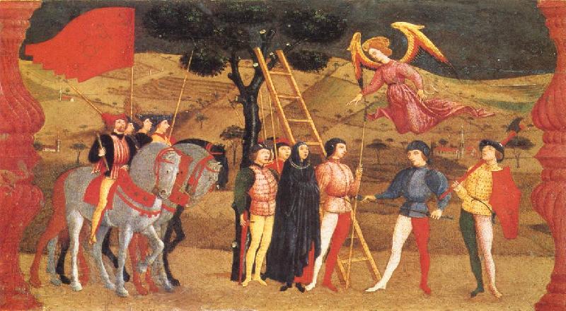 UCCELLO, Paolo Miracle of the Desecrated Host (Scene 4) aet oil painting image
